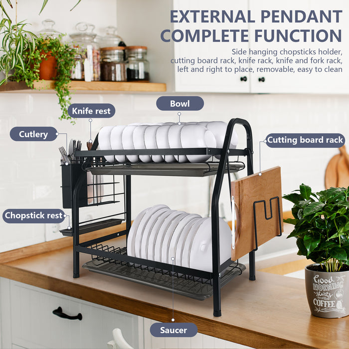 16'' Tall Large Capacity Multifunction Storage Tier Dish Drying