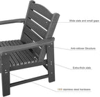 Modern HDPE Patio Dining Set, Poly Lumber Table and Chair, with Umbrella Hole, Weather Resistant, for Outdoor, Yard, Lawn (5 Piece - 70.7'' Table)