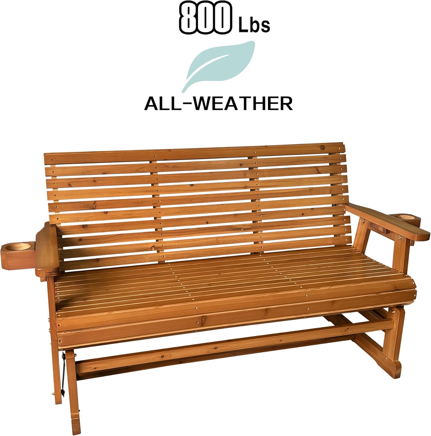 Patio Glider  3-Seater,  Brown