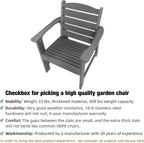 Modern HDPE Patio Dining Set, Poly Lumber Table and Chair, with Umbrella Hole, Weather Resistant, for Outdoor, Garden, Yard, Lawn