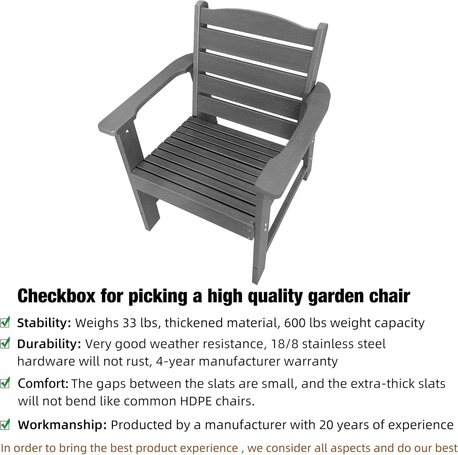 Modern HDPE Patio Dining Set, Poly Lumber Table and Chair, with Umbrella Hole, Weather Resistant, for Outdoor, Garden, Yard, Lawn