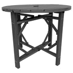 HDPE Patio Round Table 36 " All-Weather Outdoor Dining Table for Garden,Patio,Backyard