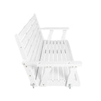 Wooden Porch Swing, Ergonomic Seat, Bench Swing with Hanging Chains and 7mm Springs, Heavy Duty 800 LBS, for Outdoor Patio Garden Yard (White, 3-Seater Extra Large)