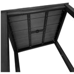 Poly Lumber Patio Dining Table, 36.2-Inches HIPS Outdoor Dining Table with Umbrella Hole, Weather Resistant (Black, 1 Piece)