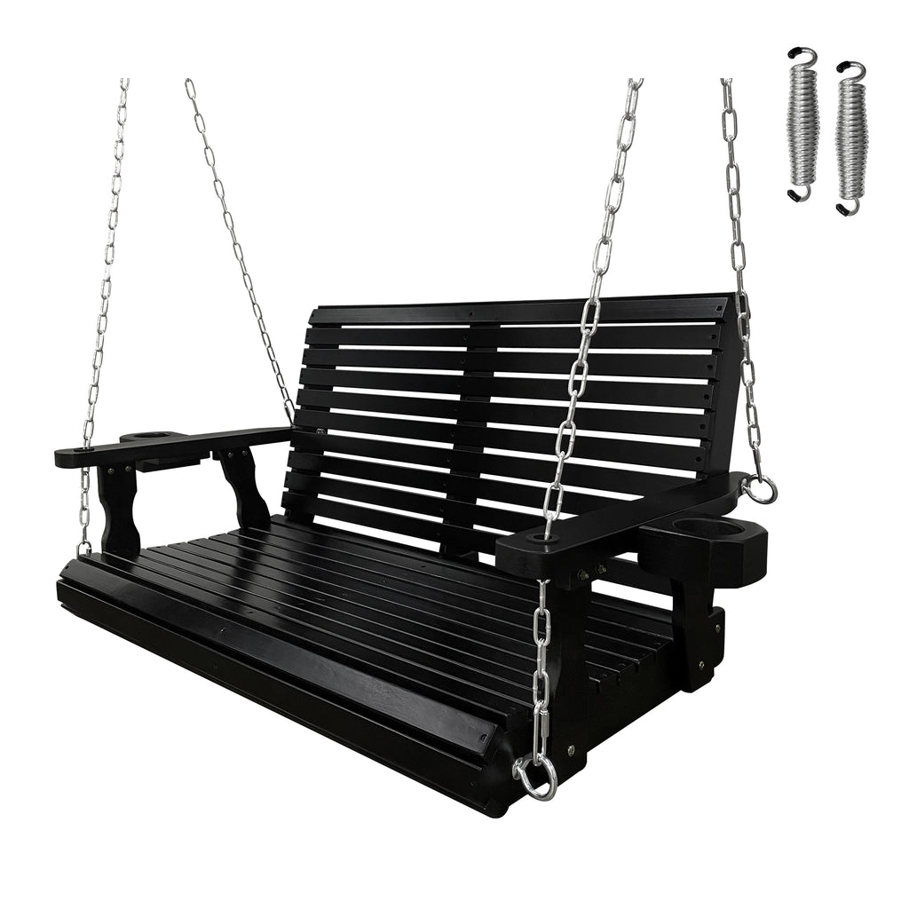 Porch Swing  4 FT Extra Large, Black