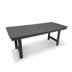 HDPE Patio Dining Table, with Umbrella Hole, Weather Resistant, for Outdoor, Garden, Yard (1 Piece - 70.7'' Table)