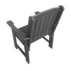 HDPE Patio Dinning Chair, Outdoor Chair with 18/8 Stainless Steel Hardware, Heavy Duty 600 LBS, for Outdoor Patio Garden Yard (Gray)