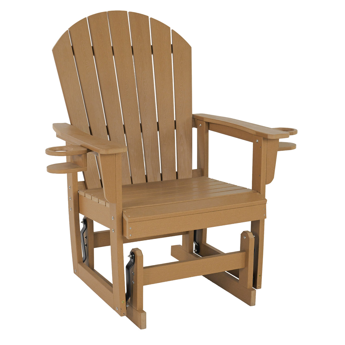 Fortune Candy HDPE Patio Glider Chair, Weather-Resistant, for Outdoor, Patio, Porch, Yard  (Brown, 1-Seat)