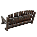 Rustic Log Wooden Porch Swing, Heavy-Duty 900 LBS, Outdoor Hanging Bench for Patio, Garden, Yard – Solid Fir Wood, Handcrafted, Weather-Resistant Finish