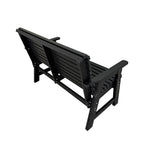 Poly Lumber Outdoor Bench, HDPE All-Weather Bench, Never Rots or Fades, for Patio, Porch, Garden and Park, 700 lbs Weight Capacity (2-Seater, Black)