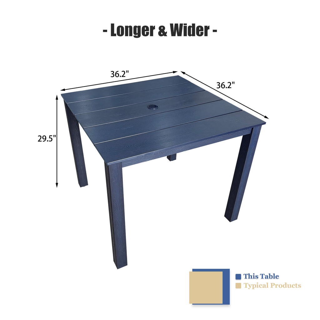 Patio Dining Set, 36.2-Inches ，5 Piece, Navy Blue