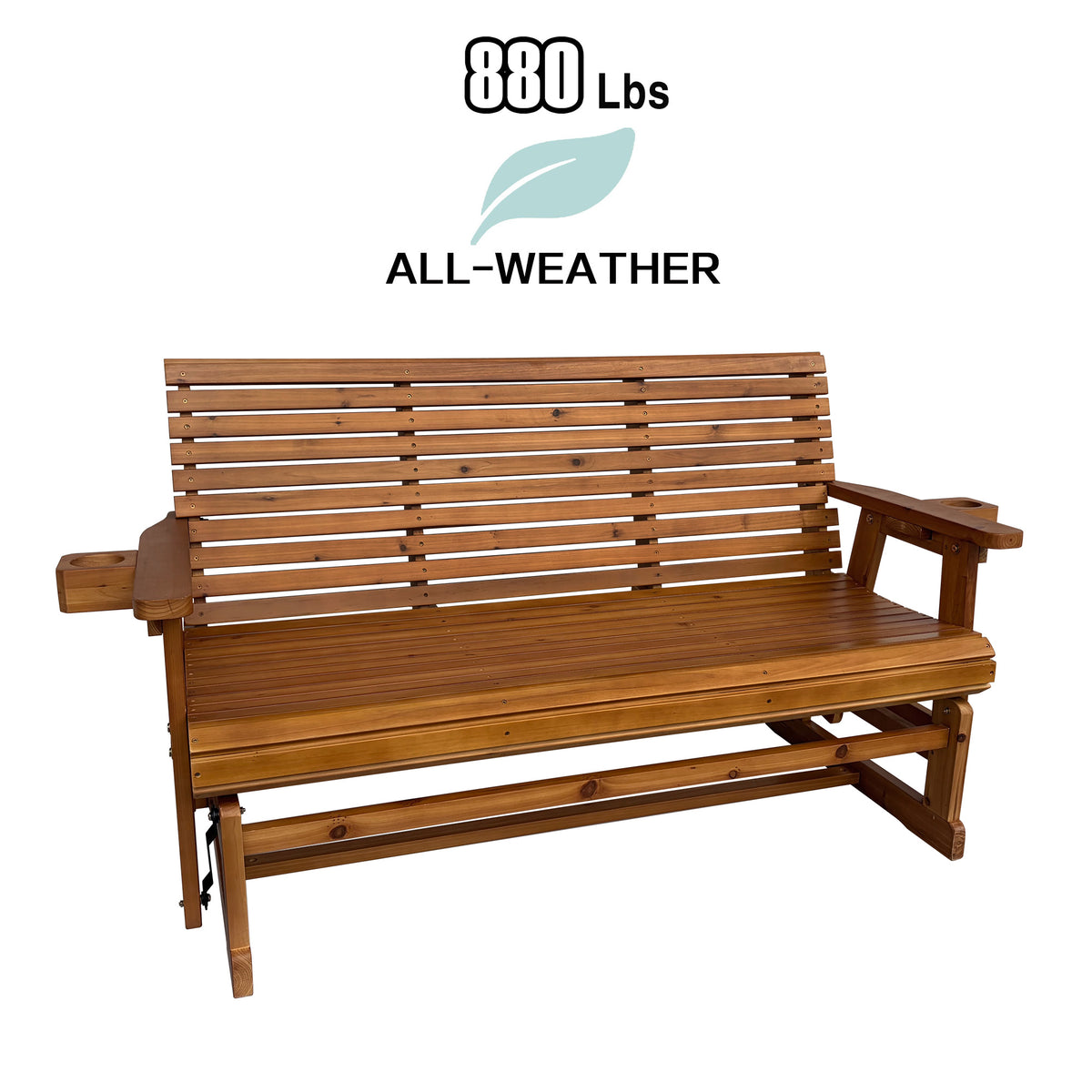 Patio Glider  3-Seater,  Brown