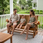 Patio Glider  3-Seater,  Brown