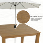 Poly Lumber Patio Dining Table, 36.2-Inches HIPS Outdoor Dining Table with Umbrella Hole, Weather Resistant (Navy Blue, 1 Piece)（副本）