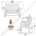 Patio Glider,  White