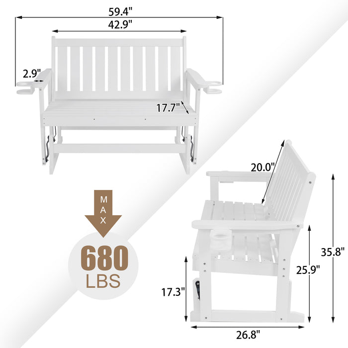 Patio Glider,  White