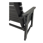 Poly Lumber Outdoor Bench, HDPE All-Weather Bench, Never Rots or Fades, for Patio, Porch, Garden and Park, 700 lbs Weight Capacity (2-Seater, Black)