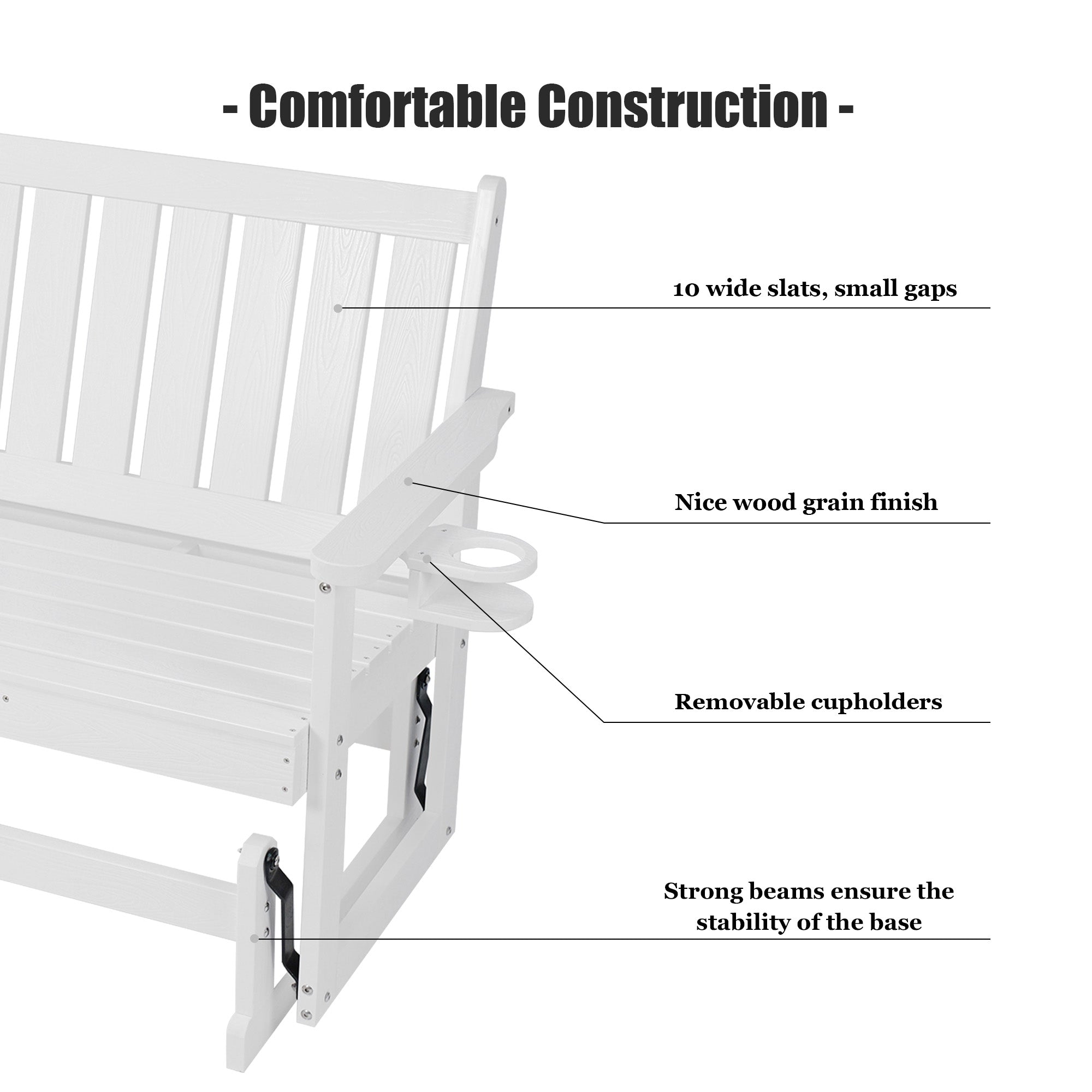 Patio Glider,  White