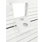 Poly Lumber 3-Seat Porch Swing, HIPS 5-Feet Bench Swing with Foldable Cup Holders,18/8 Stainless Steel Hardware, High Backrest and Deep Contoured Seat, Snow White