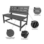 HDPE Convertible Bench Dinning Table with Umbrella Hole for Garden,Patio,Backyard