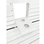 Poly Lumber 3-Seat Porch Swing, HIPS 5-Feet Bench Swing with Foldable Cup Holders,18/8 Stainless Steel Hardware, High Backrest and Deep Contoured Seat, White