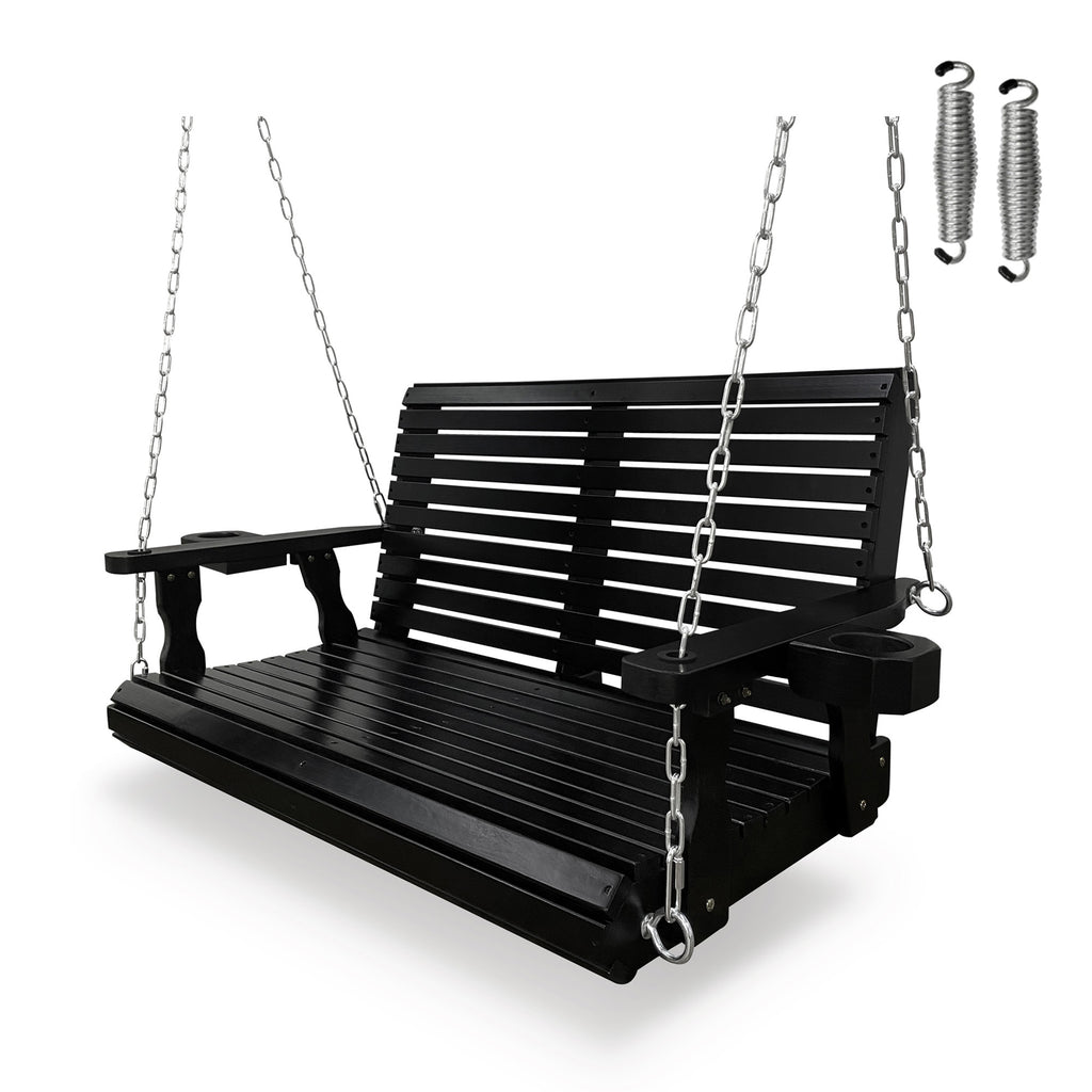 Porch Swing  4 FT Extra Large, Black