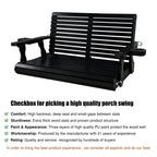 Porch Swing  4 FT Extra Large, Black