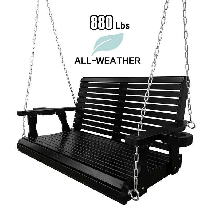 Porch Swing  4 FT Extra Large, Black