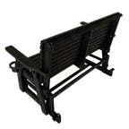 HDPE Patio Glider, Poly Lumber Weather-Resistant Outdoor Glider Bench, for Patio, Porch, Yard, Black