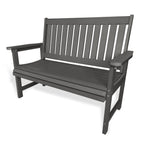 Poly Lumber Outdoor Bench, HIPS All-Weather Bench, Never Rots or Fades, for Patio, Porch, Garden and Park, 700 lbs Weight Capacity (Gray, 44-inch)