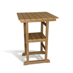 Poly Lumber Patio Bar Table, HIPS, Weather Resistant, for Outdoor, Poolside, Garden, Yard, Balcony (1 Piece, Teak Tone)