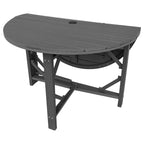HDPE Patio Round Table 43 " All-Weather Outdoor Dining Table for Garden,Patio,Backyard