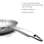 Fortune Candy 8-Inch Fry Pan with Lid, 3-ply, 18/8 Stainless Steel