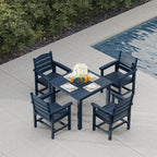 Patio Dining Set, 36.2-Inches ，5 Piece, Navy Blue