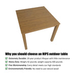 Poly Lumber Patio Dining Table, 36.2-Inches HIPS Outdoor Dining Table with Umbrella Hole, Weather Resistant (Navy Blue, 1 Piece)（副本）