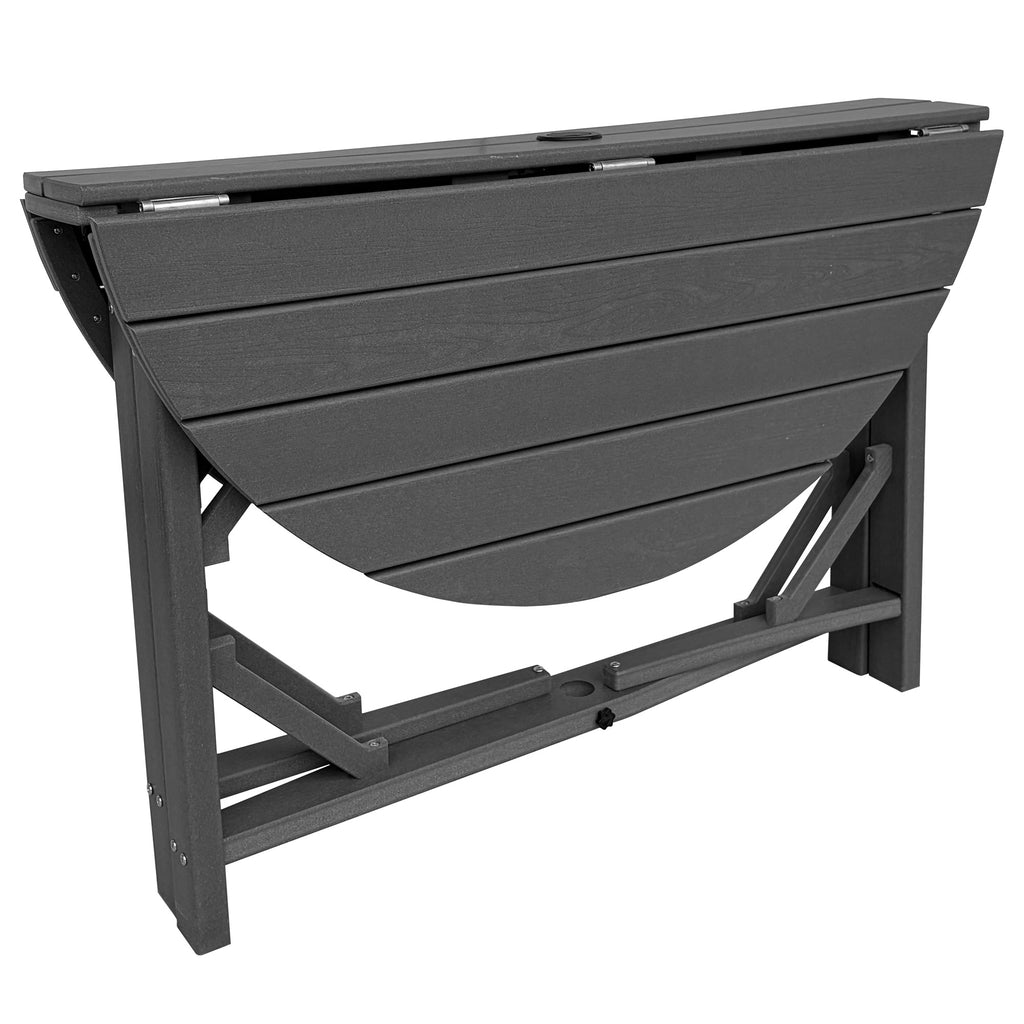 HDPE Patio Round Table 43 " All-Weather Outdoor Dining Table for Garden,Patio,Backyard