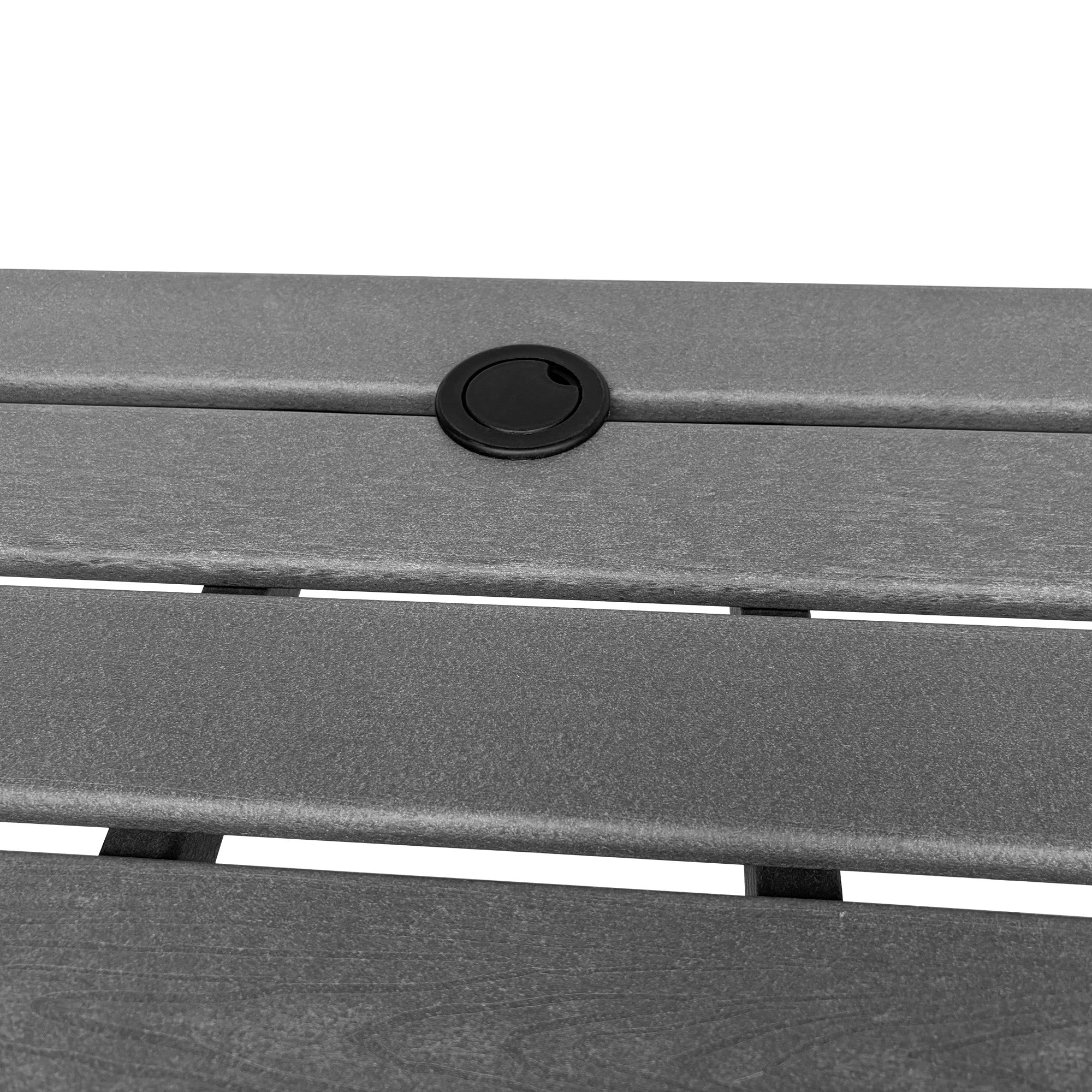 HDPE Convertible Bench Dinning Table with Umbrella Hole for Garden,Patio,Backyard