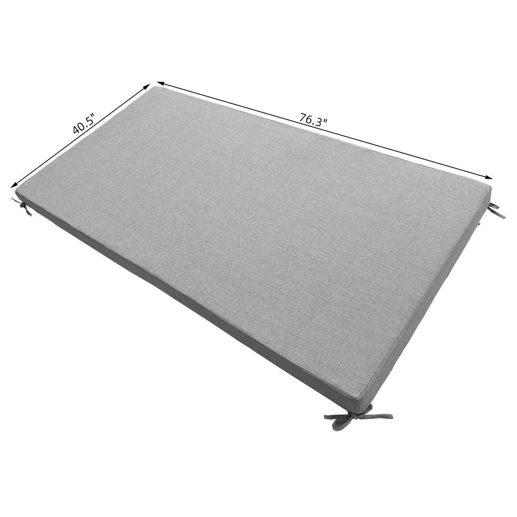 4-Inch Thick Cushion for 6.6 FT Wooden Porch Swing Bed – 76.3" x 40.5"