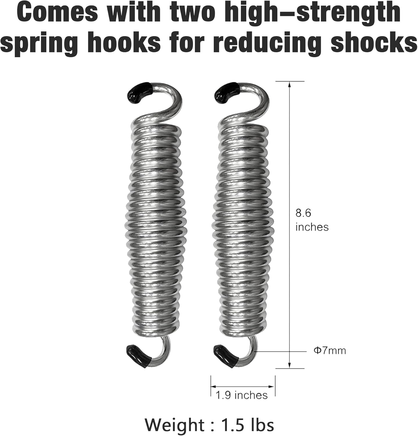 Wooden Porch Swing, Ergonomic Seat, Bench Swing with Hanging Chains and 7mm Springs, Heavy Duty 800 LBS, for Outdoor Patio Garden Yard (Black, 2-Seater Extra Large)