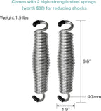 Wooden Porch Swing 2-Seater, High Backrest and Deep Seat, Bench Swing with Cupholders, Hanging Chains and 7mm Springs, Heavy Duty 880 LBS, for Outdoor Patio Garden (Deep Brown, 4 FT Extra Large)