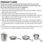 Fortune Candy 8-Inch Fry Pan with Lid, 3-ply, 18/8 Stainless Steel