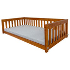 6 FT Wooden Porch Swing Bed with Thick Cushion – Outdoor Hanging Daybed for Patio or Porch, Solid Fir Wood Frame, Heavy Duty 1000 LBS