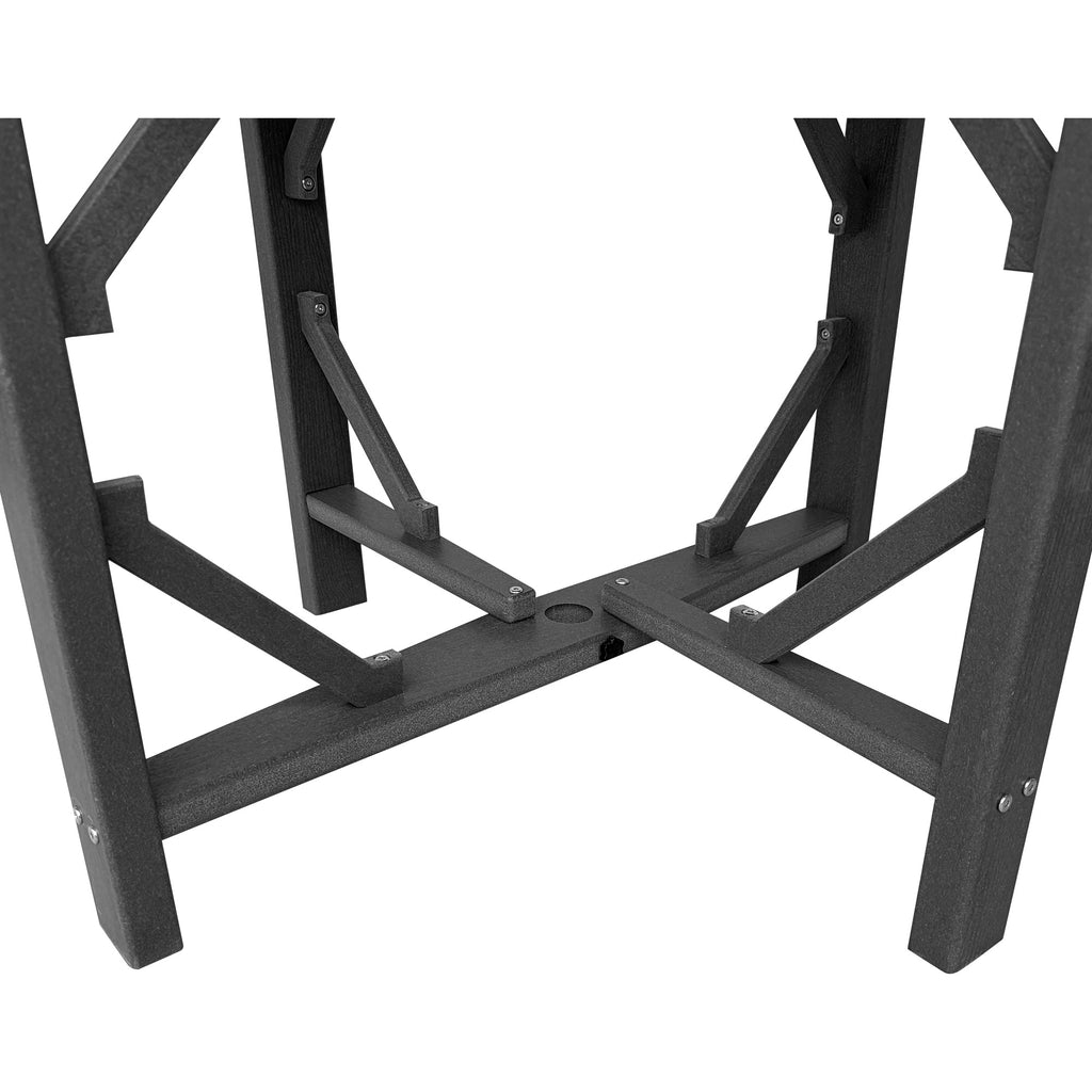 HDPE Patio Round Table 36 " All-Weather Outdoor Dining Table for Garden,Patio,Backyard