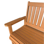 Poly Lumber Outdoor Bench, HIPS All-Weather Bench, Never Rots or Fades, for Patio, Porch, Garden and Park, 700 lbs Weight Capacity (Brown, 44-inch)