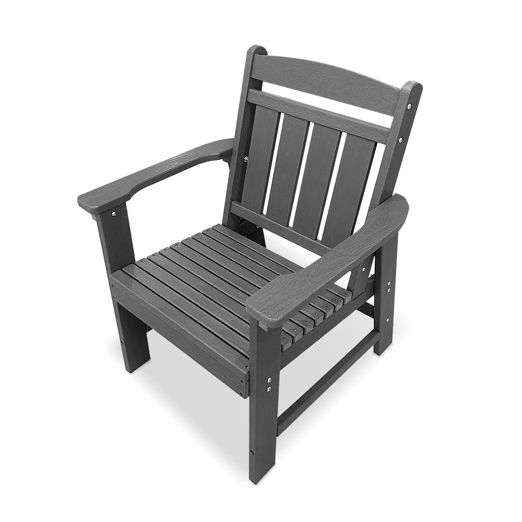 Modern HDPE Patio Dining Set, Poly Lumber Table and Chair, with Umbrella Hole, Weather Resistant, for Outdoor, Yard, Lawn (7 Piece)
