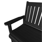 Poly Lumber Outdoor Bench, HIPS All-Weather Bench, Never Rots or Fades, for Patio, Porch, Garden and Park, 700 lbs Weight Capacity (Black, 44-inch)