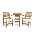 Poly Lumber Patio Bar Table, HIPS, Weather Resistant, for Outdoor, Poolside, Garden, Yard, Balcony (1 Piece, Teak Tone)