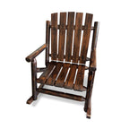 Rustic Log Wooden Rocking Chair, Handcrafted Solid Fir Wood Outdoor Rocker for Porch, Patio, Heavy-Duty 700 LBS, Weather-Resistant Finish, Natural Charm