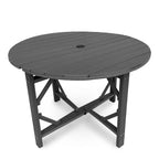 HDPE Patio Round Table 43 " All-Weather Outdoor Dining Table for Garden,Patio,Backyard