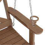 Fortune Candy HDPE Porch Swing with Cross Back, Weather-Resistant, for Outdoor, Patio, Porch, Yard